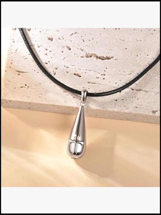 Silver Teardrop Pendant Urn -  Teardrop Urn Pendant Necklace Sterling Silver Cremation Memorial Keepsake